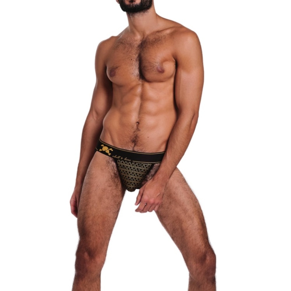 Skull & Bones S M L XL jock NWT geo black gold - Picture 6 of 15